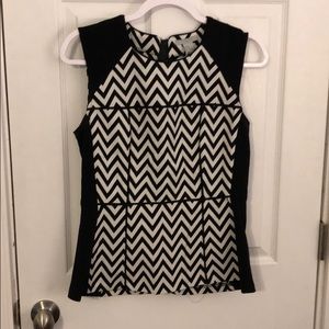 Chevron peplum tank